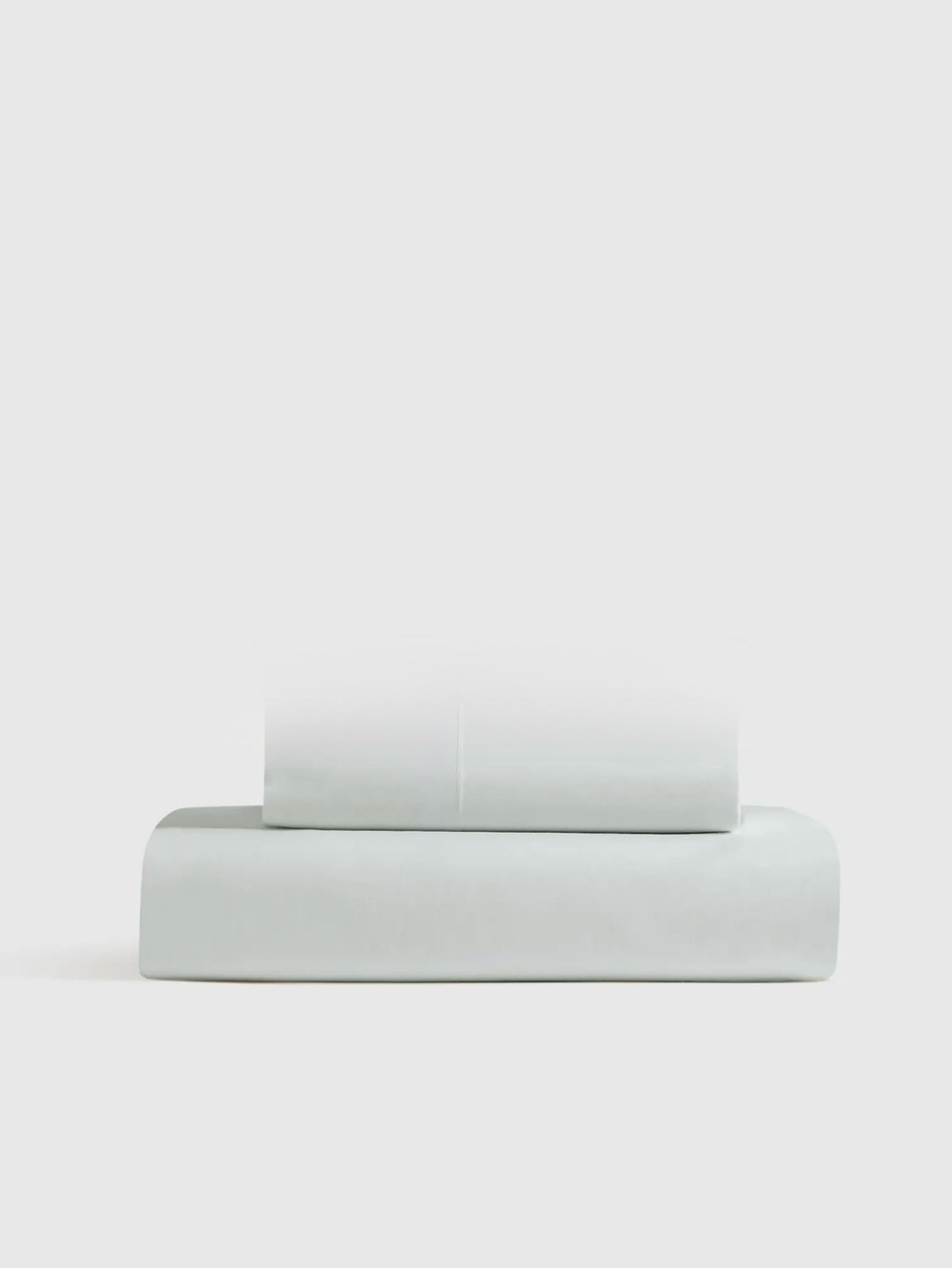 New Quince Organic Crisp Percale Fitted Sheet Set Twin XL Mist (Light Grey Blue)